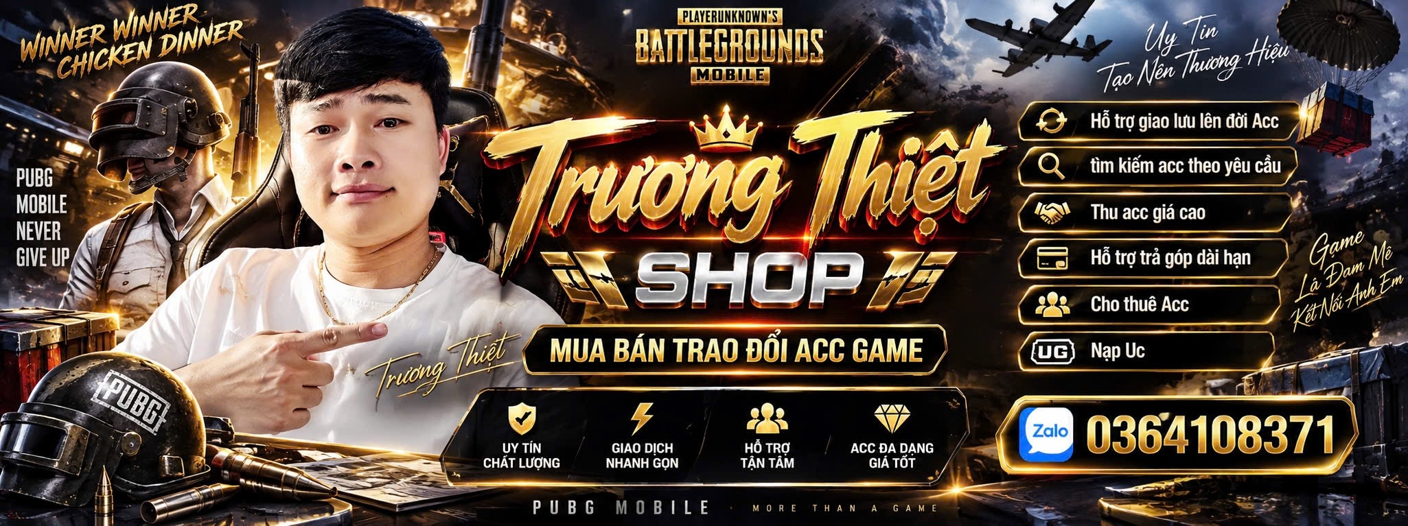 Thiệt PUBG Shop - mua bán, trao đổi tài khoản game